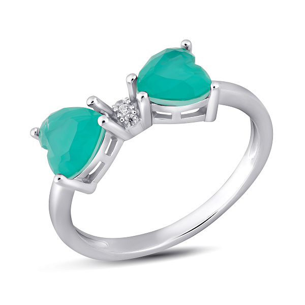 Серебряное кольцо с фианитами (арт. 7501/8349аз) – изображение 1
