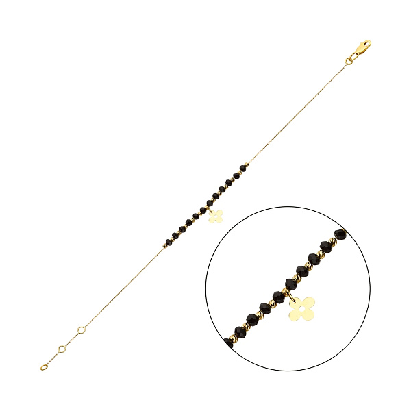 Браслет з жовтого золота з оніксом (арт. 324534жоП1) – зображення 1