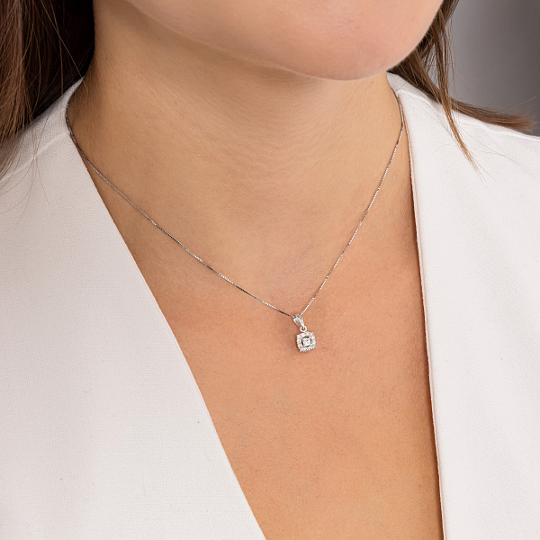 Золотой кулон с бриллиантами (арт. 3190372202) – изображение 2