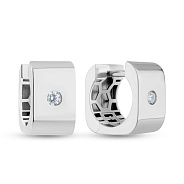 Фото Серьги из белого золота с фианитами (арт. 107732б)