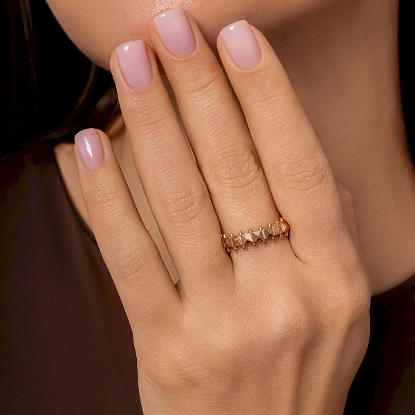 Кольцо из красного золота без камней (арт. 156553) – изображение 2