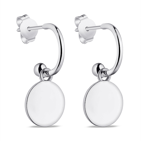 Серебряные серьги без камней (арт. 7518/6950) – изображение 1