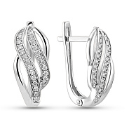 Фото Золотые серьги с бриллиантами (арт. С011223015б)