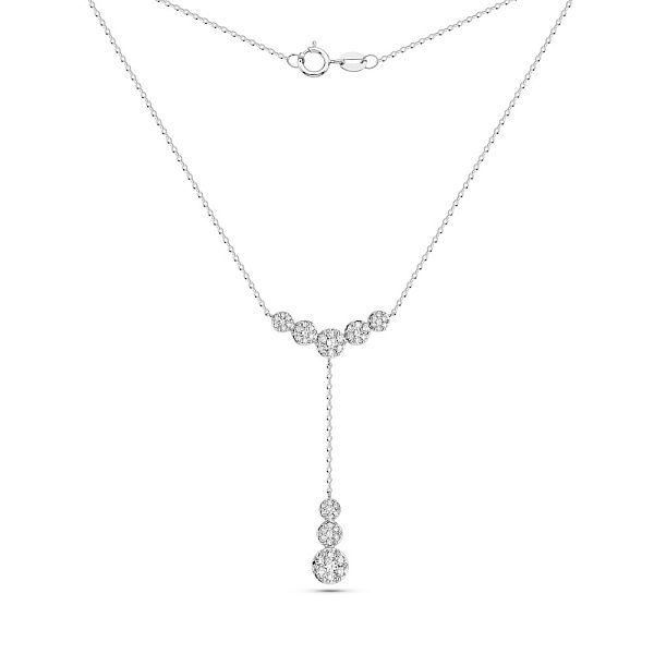 Колье из белого золота с бриллиантами (арт. Ц341637040б) – изображение 2