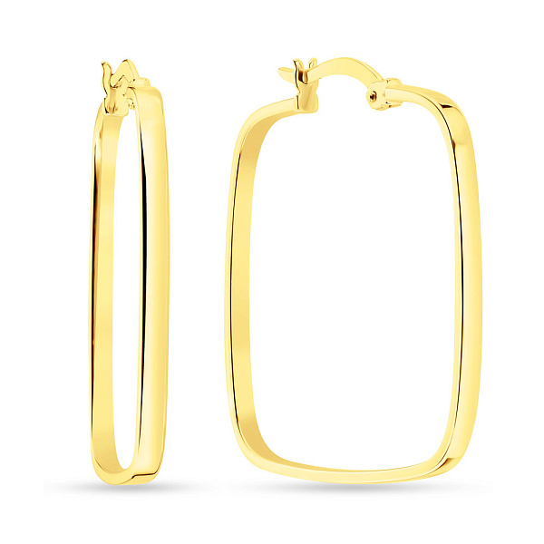 Сережки квадратной формы из желтого золота (арт. 108890/30ж) – изображение 1