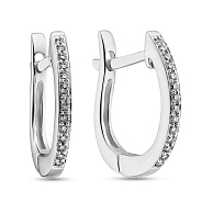 Фото Серьги из белого золота с бриллиантовой дорожкой (арт. С341174010б)