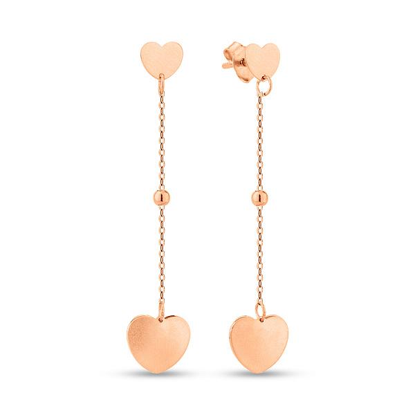 Золотые серьги Сердечки (арт. 1091556м) – изображение 1