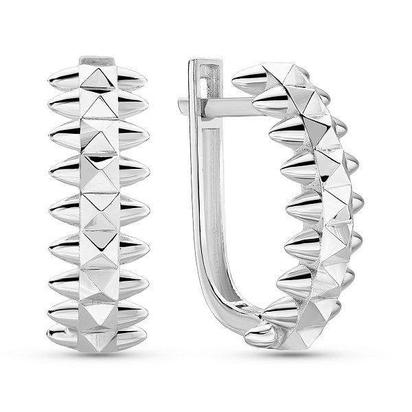 Серьги из белого золота (арт. 1091158б) – изображение 1