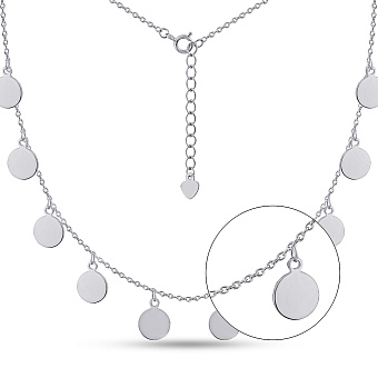 Срібне кольє Монети (арт. 7507/1020/8)