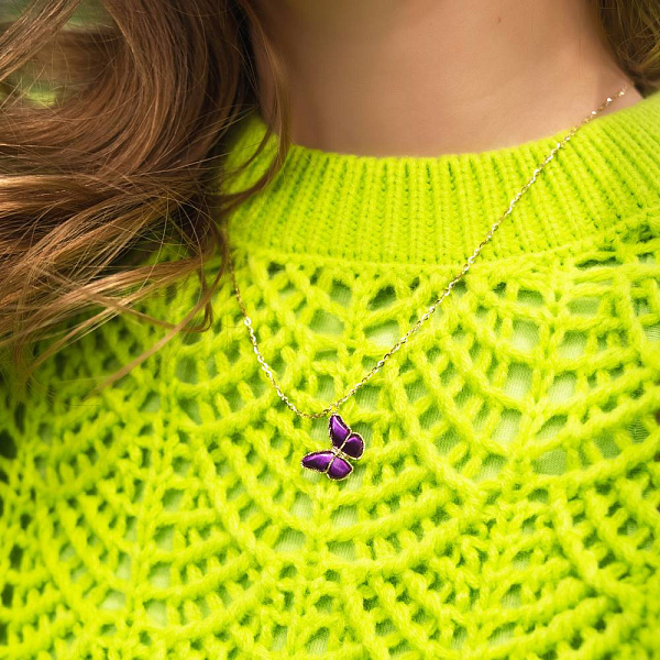 Золоте кольє Francelli Метелик (арт. 352361жф) – зображення 3