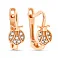 Золотые сережки для детей «Божьи коровки» с фианитами (арт. 106628) – изображение 1