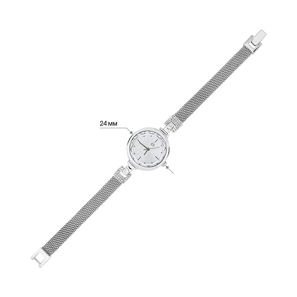 Серебряные часы с фианитами (арт. 7526/310) – изображение 2