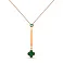 Золотое колье с малахитом (арт. 352770/8млх) – изображение 1