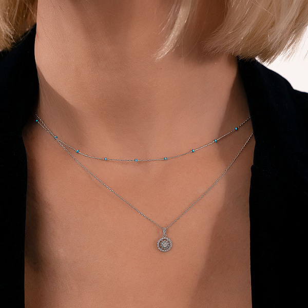 Золоте кольє з діамантами (арт. Ц341123010б) – зображення 4