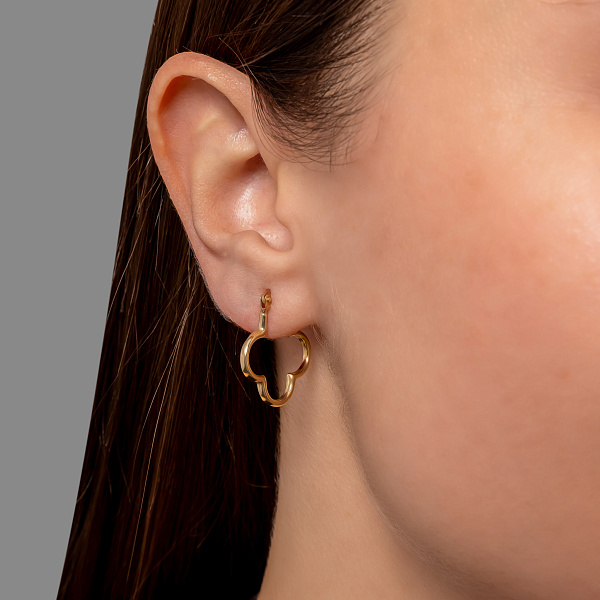 Серьги из желтого золота без камней (арт. 1091930ж) – изображение 2