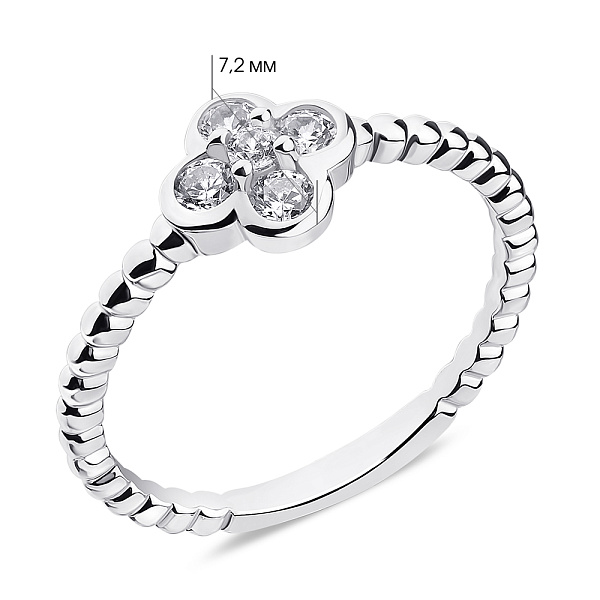 Серебряное кольцо с фианитами (арт. 7501/6385) – изображение 2