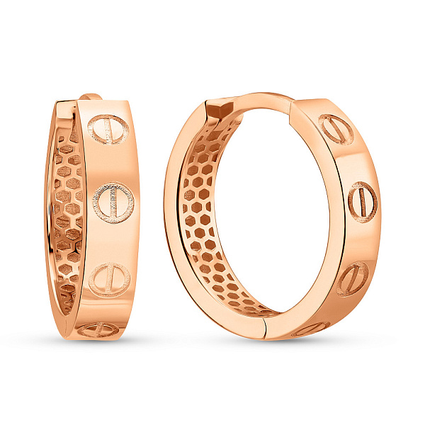 Золоті сережки кільця (арт. 109222/20) – зображення 1