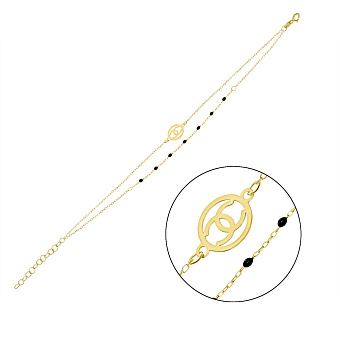 Золотий браслет з емаллю (арт. 324879/10жеч)