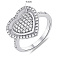 Серебряное кольцо Сердце с фианитами (арт. 05011927) – изображение 2