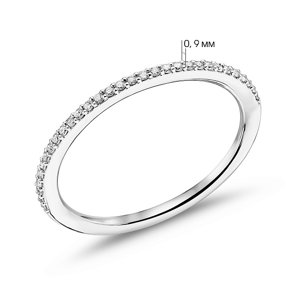 Каблучка з білого золота з діамантами (арт. К341421010б) – зображення 4