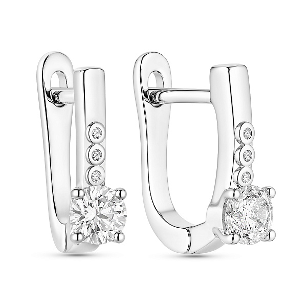Серебряные серьги с фианитами (арт. 7502/10378) – изображение 1