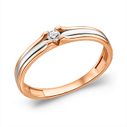 Кольцо золотое с бриллиантом (арт. К011099010)