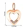 Подвеска Сердце из красного золота с фианитами (арт. 424250) – изображение 2