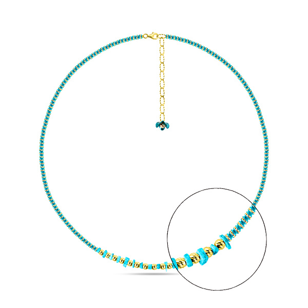 Золоте кольє Francelli з оніксом (арт. 352363жог) – зображення 2