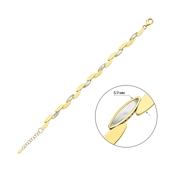 Золотий браслет Francelli (арт. 326820жп) – зображення 4