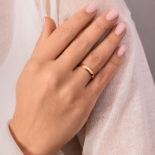 Кольцо обручальное из красного золота (арт. 239038) – изображение 2