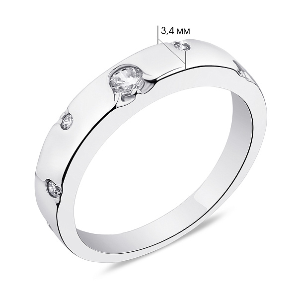 Серебряное кольцо с фианитами (арт. 7501/6285) – изображение 2