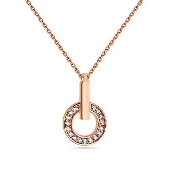 Кольє з червоного золота з фіанітами (арт. 352316)