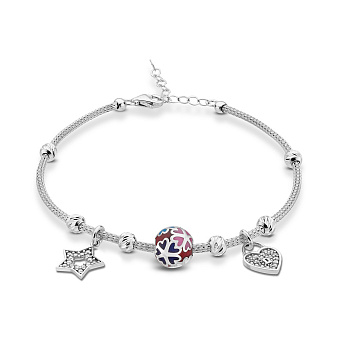 Золотой браслет с подвесками (арт. 325072бецвП2)