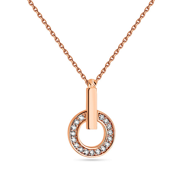 Кольє з червоного золота з фіанітами (арт. 352316) – зображення 1