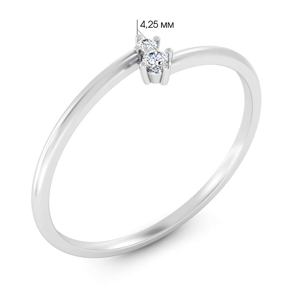 Золотое кольцо с бриллиантами (арт. К011712005б) – изображение 2