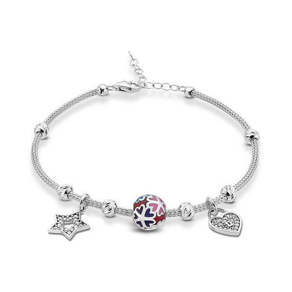 Золотой браслет с подвесками (арт. 325072бецвП2) – изображение 1