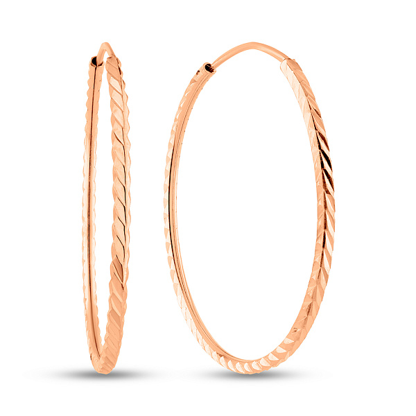 Серьги-кольца из красного золота (арт. 121903/30) – изображение 1