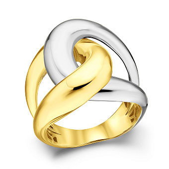 Фото Кольцо из желтого и белого золота Francelli (арт. 155814жб)
