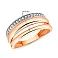 Кольцо с фианитами из красного золота (арт. 155129) – изображение 2