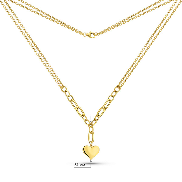 Колье из желтого золота Сердце (арт. 352837ж) – изображение 6