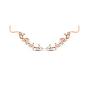 Фото Золотые серьги клаймберы с фианитами (арт. 110171)