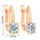 Дитячі сережки з фіанітом з червоного золота (арт. 110504) – зображення 2