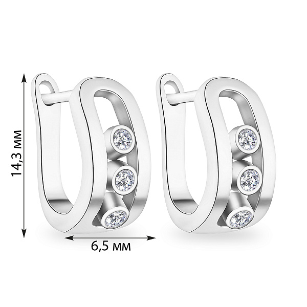 Серьги из серебра  (арт. 7502/4848) – изображение 2