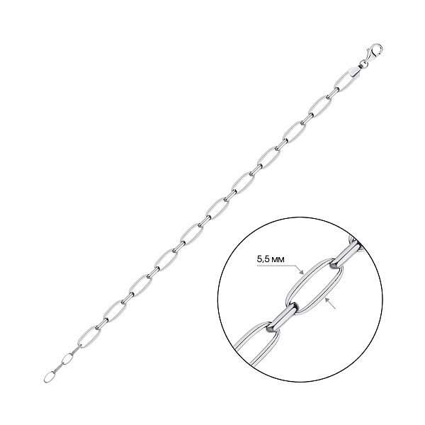 Серебряный браслет без камней (арт. 7509/4426) – изображение 2
