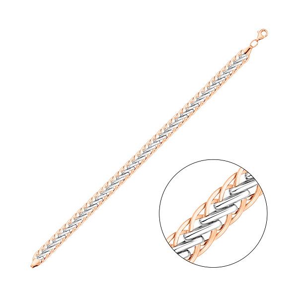 Браслет из красного золота с родированием (арт. 323172р) – изображение 1