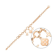 Браслет из красного золота с подвесками (арт. 326744П3)