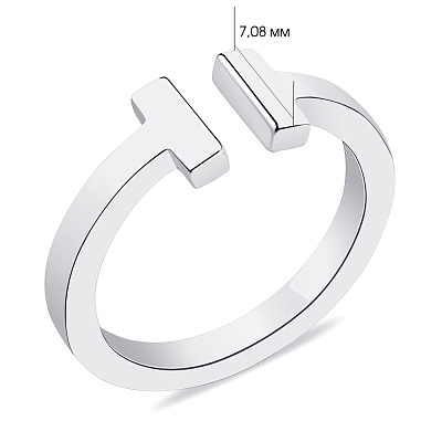Незамкнутое кольцо из серебра  (арт. 7501/3707)