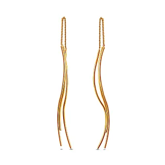 Золоті сережки протяжки (арт. 105514ж)
