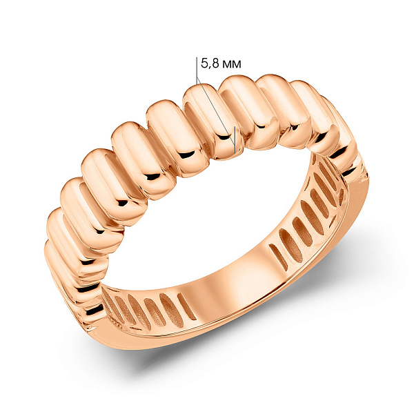 Золотое кольцо без камней (арт. 156201) – изображение 2