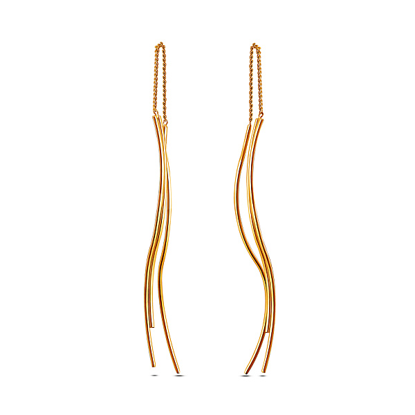 Золотые серьги протяжки (арт. 105514ж) – изображение 1